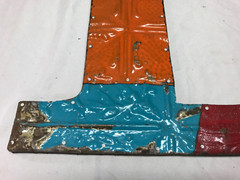 Decorative Salvaged Tin Ceiling 16″ Patchwork Mix Color Metal Letter D 1600-23B