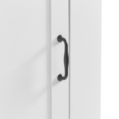 Modern Tall Storage Cabinet TiltOut Compartment Adjustable Shelves 80LB Capacity