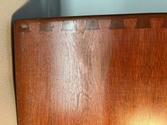 Antique Wood 2 Drawer Index Card Cabinet Recipe File Library Cabinet Dovetails