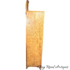 antique french art nouveau liquor cabinet burled elm curio cupboard 1920