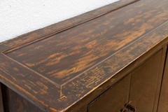 Antique Black Lacquer Chinoiserie Buffet Cabinet, Asian Lacquer Cabinet