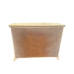 Vintage Entry Cabinet with Faux Rattan Wicker 36x14x29 – Hollywood Regency Coas