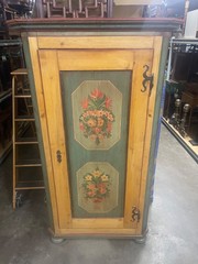 Antique Scandinavian Painted Pine Cupboard