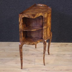 Small sideboard in burl walnut wood furniture cabinet 1 door 20th century