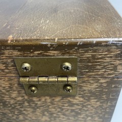 Vintage Large Wooden Box Card Catalog Recipe File Dove Tailed Corner