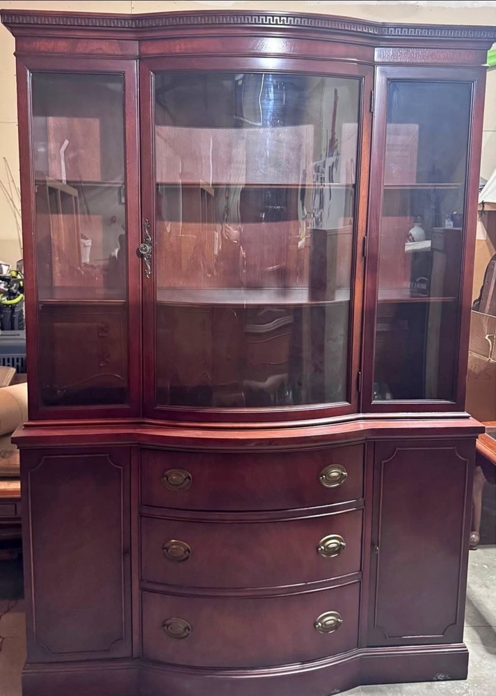 Drexel Solid Wood Curved-Front China Hutch