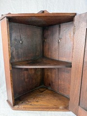 1800’s primitive corner cabinet shelf pine Americana