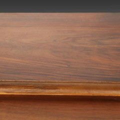 VINTAGE FRENCH ART DECO CONSOLE CABINET WALNUT BRASS MOUNTS FRANCE 20TH C.