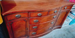 Antique Drexel Sideboard Buffet, Cherry Mahogany, excellent working condition.