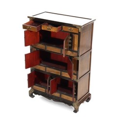 Antique Furniture Classics LTD Chinese Mahogany & Yew Credenza C1920
