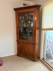 Antique Federal Corner Cupboard Cabinet