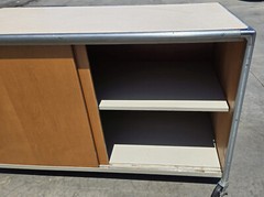 Fleetwood Mid-Century Modern Industrial Rolling Credenza Cabinet Henry P Glass