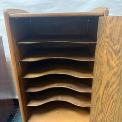 Antique Oak Record/ Music Sheet Cabinet 6 Shelves – Freight / Local Pickup