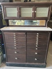 Antique dental cabinet American cabinet company With Inserts