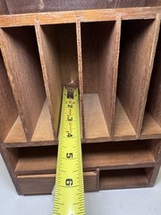 VINTAGE Wooden Desk Office Letter Drawer Box Organizer Wood Knob (10″ Height)