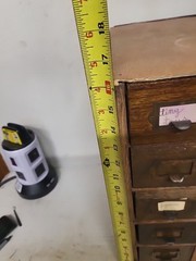Vintage 15 Original Drawer Index Card File Cabinet Rustic