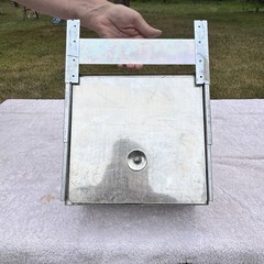 VINTAGE WHITE HOOSIER METAL SUGAR BIN FOR CABINET