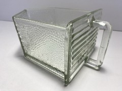Rare Antique Vintage Large Original Poncet Glass Dry Scoop for Hoosier Cabinet