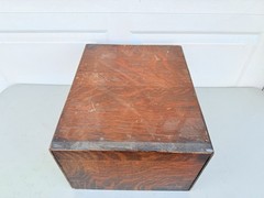 Antique Globe Wooden Index Card Catalog File Cabinet Oak 4 Drawer