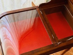 Rare Antique Victorian Curved Glass Showcase/General Store Display Case