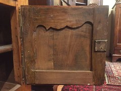 HANDMADE FRENCH PROVINCIAL FRUITWOOD PEWTER CUPBOARD C. 1810