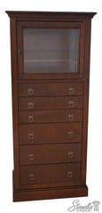 L67348: GRANGE French Empire Style Cherry Jewelry Display Cabinet
