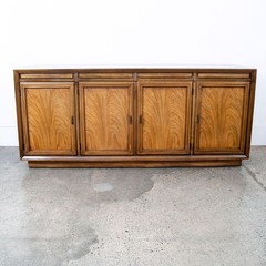 Mid Century Danish Modern Credenza Dresser Basic Witz Wood 3 Drawer Danish Mcm