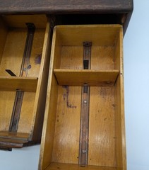 Antique OSM Yawman Erbe Labor Saving Office 2 Drawer Wood Oak FIle Card Catalog