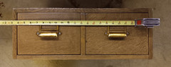 Antique Quarter Sawn Oak 2 Drawer Dovetail Card File Cabinet-5 x 9 Index Card