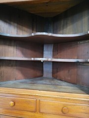 Circa 1860’s 2 piece Walnut Corner Cabinet