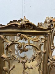 Antique Rocco victorian French Gilt liquor cabinet 1800s table top ornate