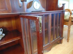 Solid Mahogany English Georgian China Cabinet/ Bookcase