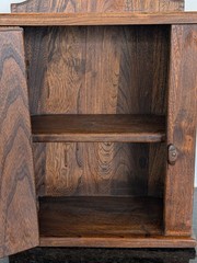 Primitive Handmade Solid Wood Hanging Apothecary Spice Cabinet Vintage Oak