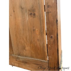 antique French country step back pine cupboard cabinet original paint decoration