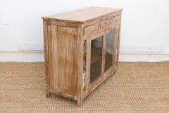 Early 20th Century Reverse Glass Painted Buffet Cabinet