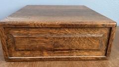 Vintage Oak Two Drawer Library Card File Cabinet Excellent Condition (B)