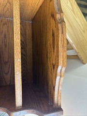 Mid Century Solid Oak Magazine Rack / Magazine Stand Handmade Beautiful Detail