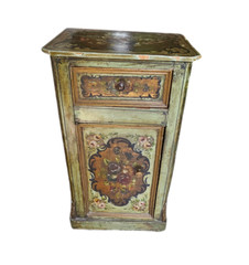 Antique Italian Venetian Painted One Door Cabinet