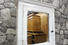 Antique Wooden French Bathroom Cabinet Wall Cabinet Shabby Chic White