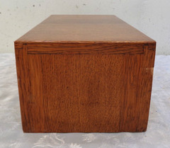 Vintage Antique Oak Single Drawer Card Catalog Index File Cabinet Solid!