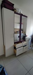 spacious 3 door cupboard with mirror
