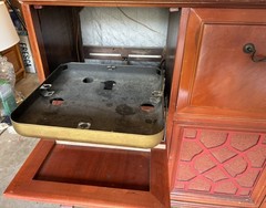 Antique Stereo cabinet with radio. 36 x 36″ by 18 deep