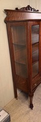 Antique Oak Rectangular Small Curio Cabinet