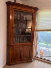 Antique Federal Corner Cupboard Cabinet