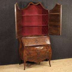 Genoese Trumeau double body furniture bureau wood antique style 20th century