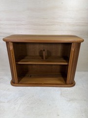 Vintage Mid Century Eppco Enterprises Teak Tambour Slide Door Wall Mount Cabinet