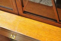 Raymond Loewy Mengel Mid Century Modern Sculpted Oak Bookcase China Cabinet