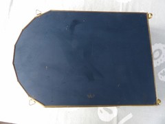 Vintage brass & glass cabinet for tabletop or wall 12″ tall