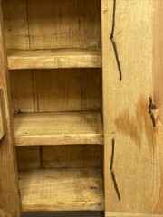 Primitive Handmade Wood Wall Cupboard Iron Hardware Medicine Cabinet Mexico