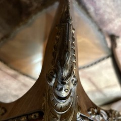 French Original King wood gilded bronze figures Luis phillipe cabinet Circa 1880